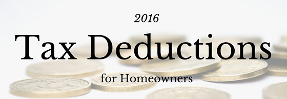 2016 Tax Deductions for Homeowners